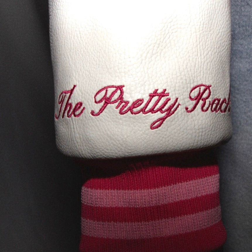 Women's Pink Varsity Jacket | Embroidered Letterman Jacket